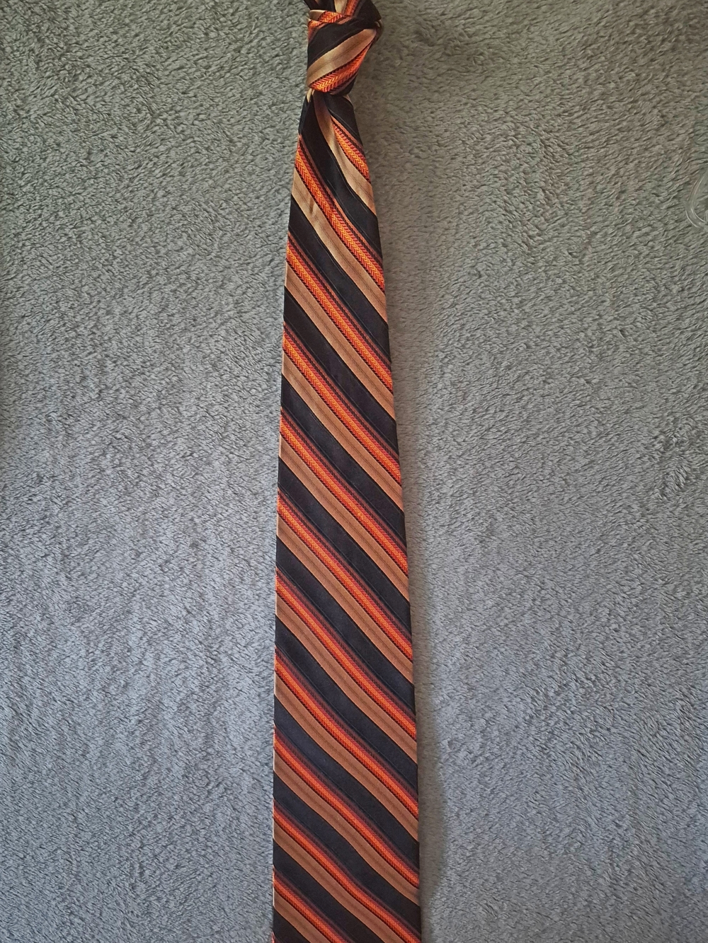 Joseph & Feiss Orange and Black Striped Men's Tie